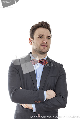 Image of Young Businessman with Arms Crossed
