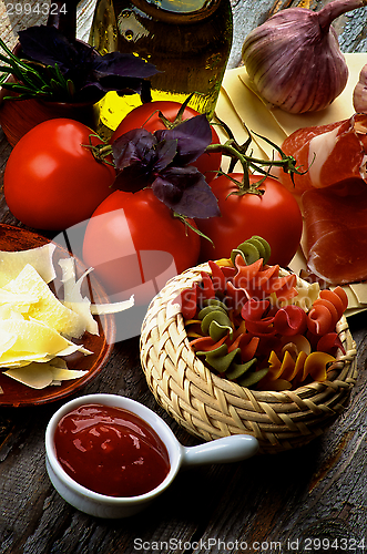 Image of Pasta and Ingredients