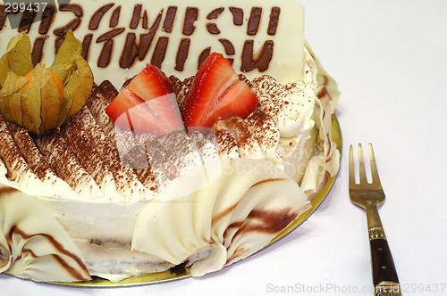 Image of Birthday cake of Tiramisu