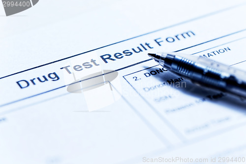 Image of Drug test blank form