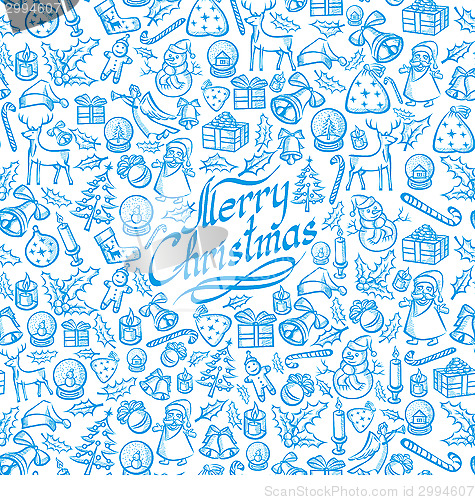 Image of Vector Seamless Christmas and New Year Card