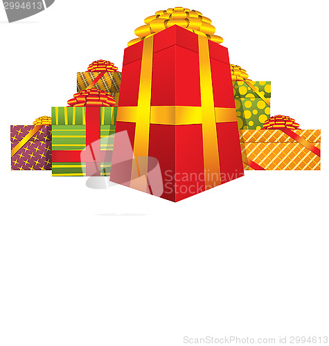 Image of Christmas gifts, objects and elements