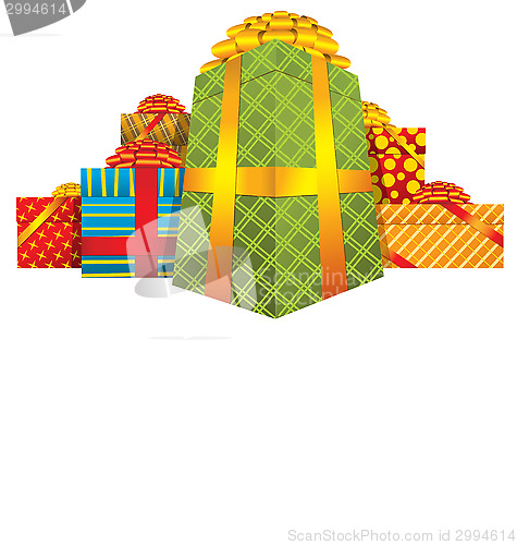Image of Christmas gifts, objects and elements