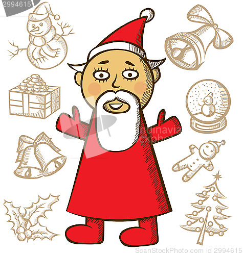 Image of Christmas objects and elements