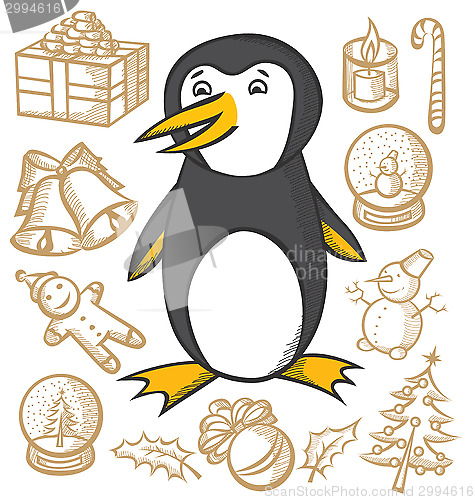 Image of Christmas objects and elements
