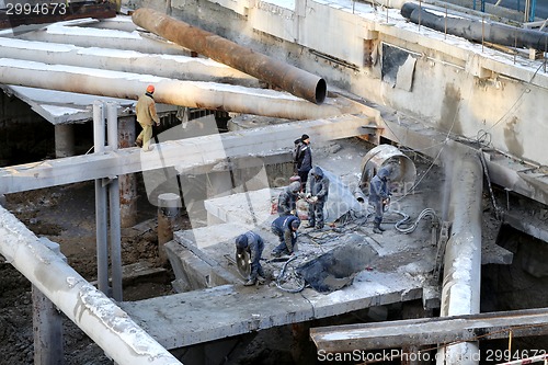 Image of workers at a construction site