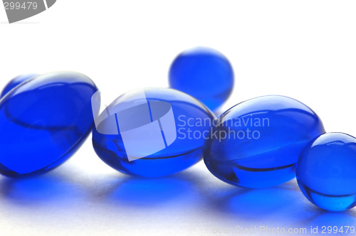 Image of Abstract pills in blue color