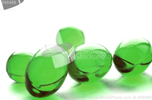 Image of Abstract pills in green color