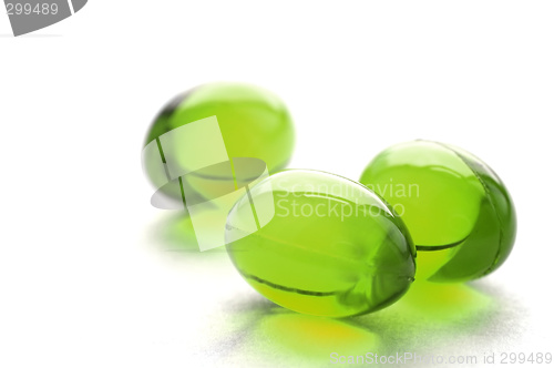 Image of Abstract pills in green color