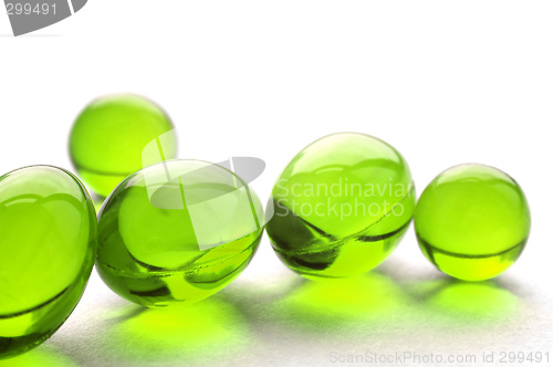 Image of Abstract pills in green color