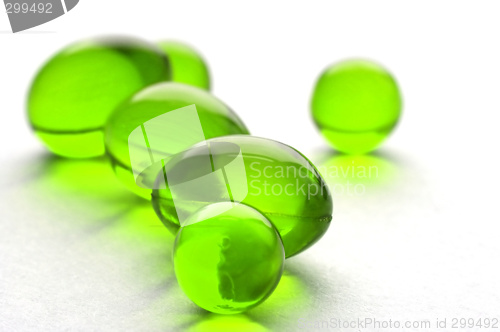 Image of Abstract pills in green color