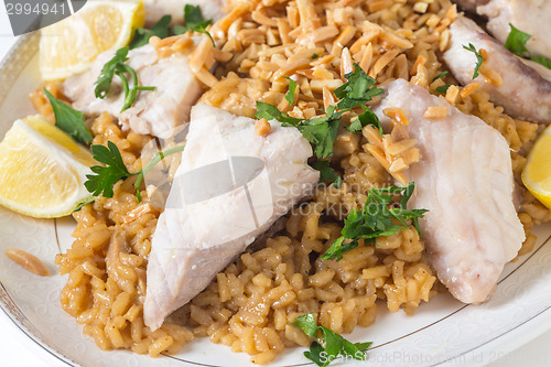 Image of Lebanese fish rice and nuts