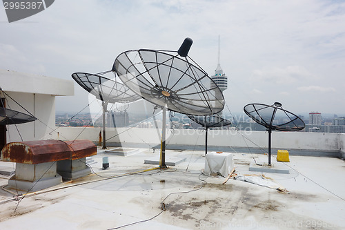 Image of satellites dishes