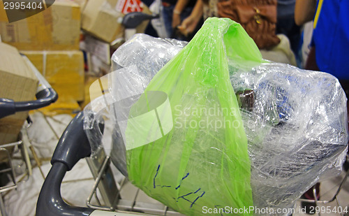 Image of bag in hand cart