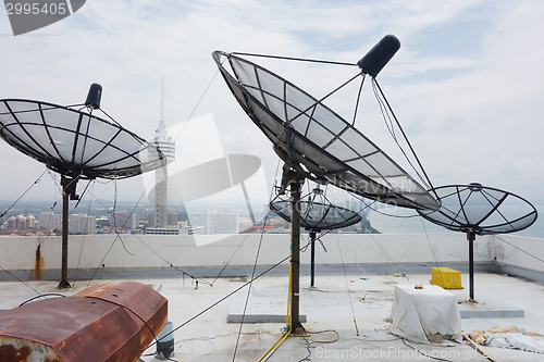 Image of satellite dishes