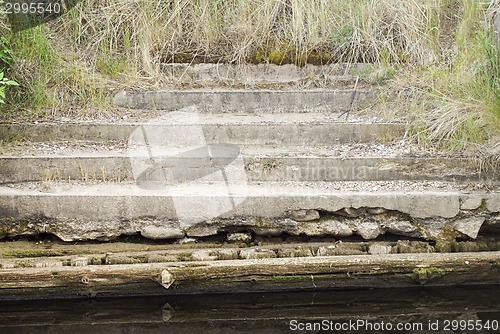 Image of old steps leading down into sea