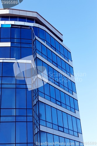 Image of Upper part of the modern office building construction