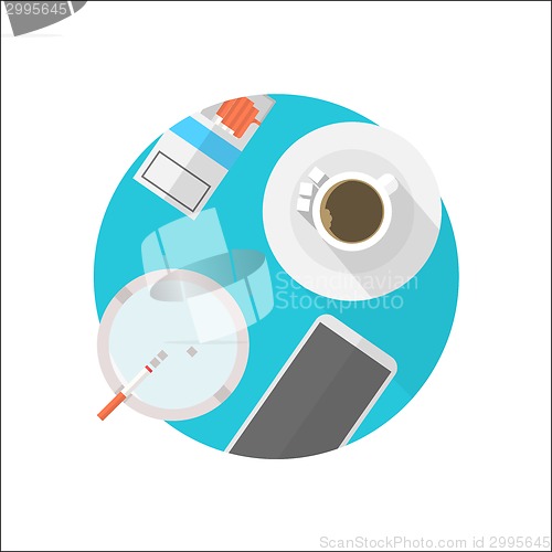 Image of Flat vector icon for break table