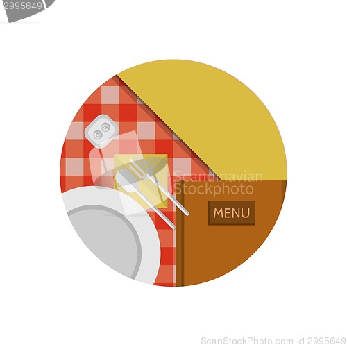 Image of Flat vector icon for cafe or restaurant