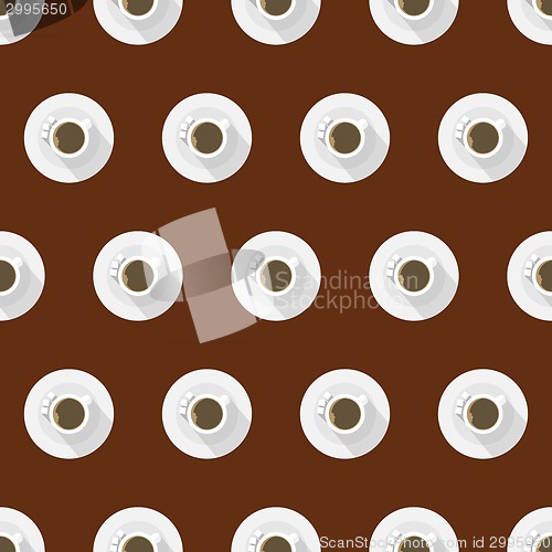 Image of Flat vector background for coffee cup