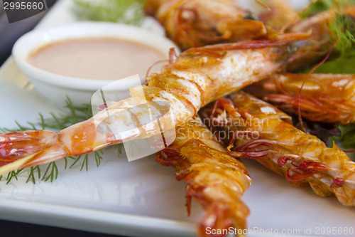 Image of Grilled Skewered Shrimps