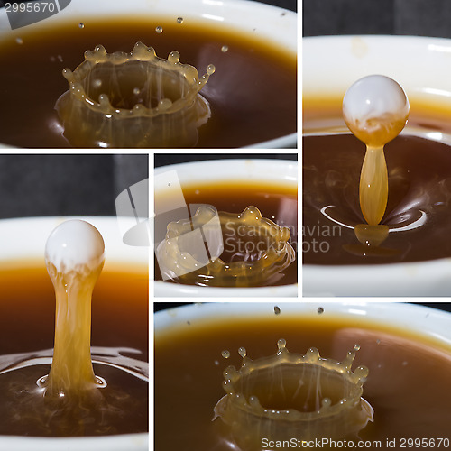 Image of Milk in coffee splash