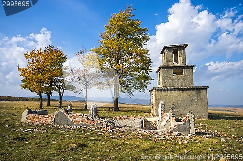 Image of Old construction ruin in autumn