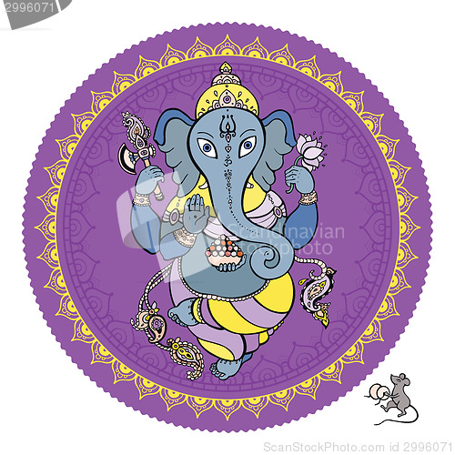 Image of Lord Ganesha Hand drawn illustration.