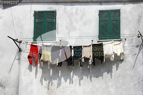Image of Drying clothes on the wall