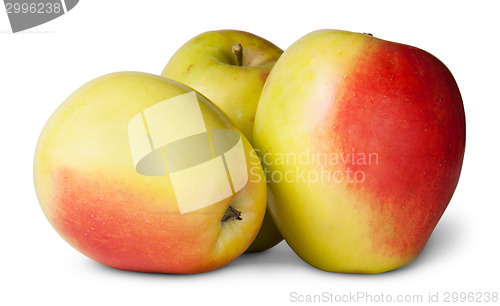 Image of Three Red And Yellow Apple