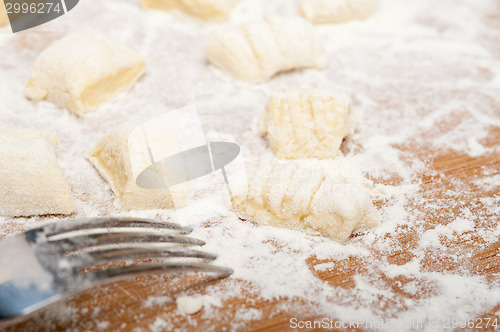 Image of making fresh Italian potato gnocchi