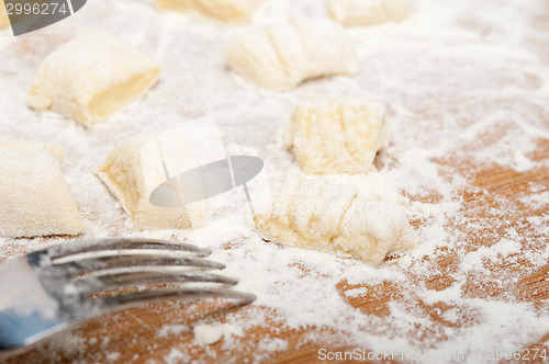 Image of making fresh Italian potato gnocchi