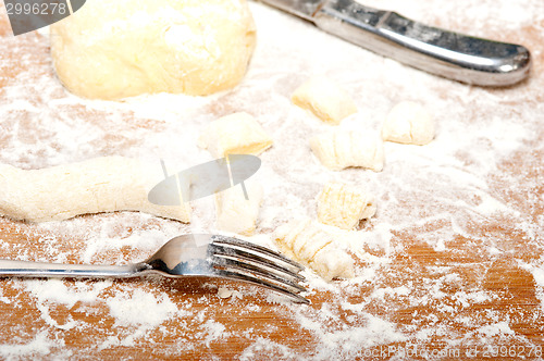 Image of making fresh Italian potato gnocchi