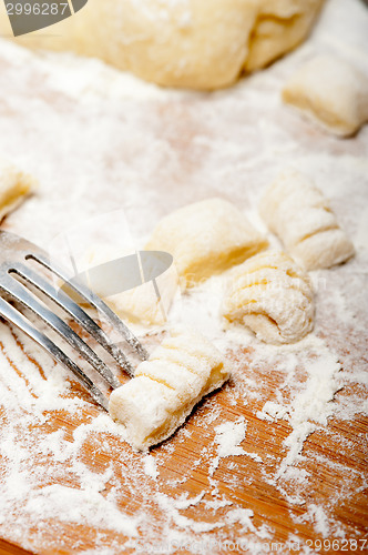 Image of making fresh Italian potato gnocchi