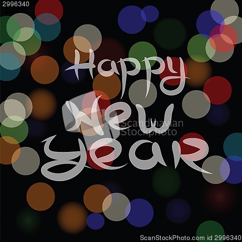 Image of new year blurred background