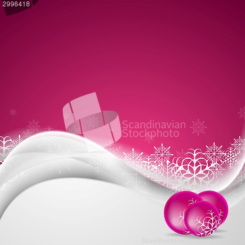 Image of Bright abstract wavy Christmas background