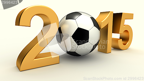 Image of Year 2015 with soccer ball