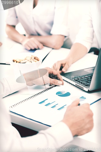 Image of business team having discussion in office