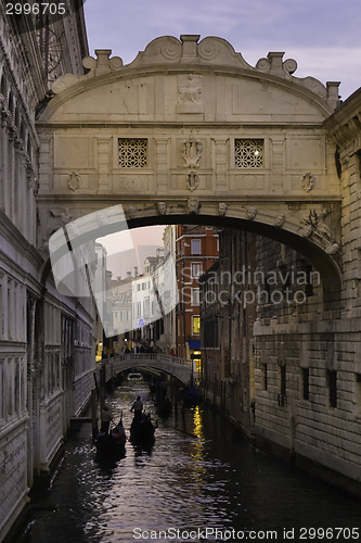 Image of Bridge of Sighs, Venice, Italy.