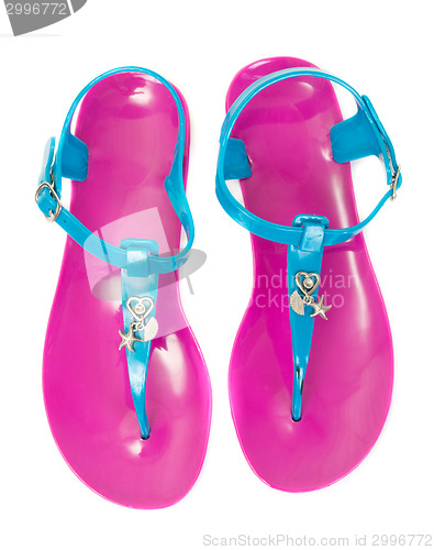 Image of pair of beach slippers
