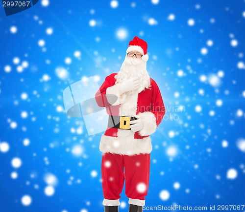 Image of man in costume of santa claus