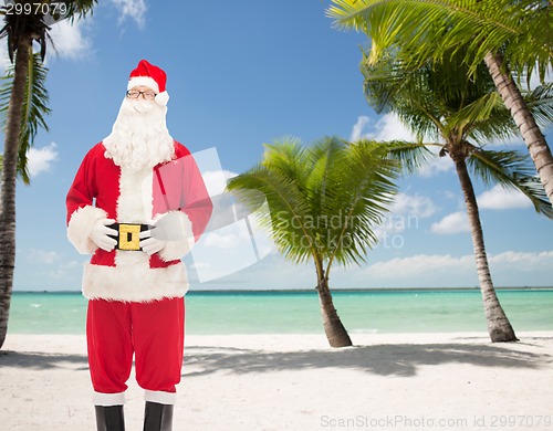 Image of man in costume of santa claus