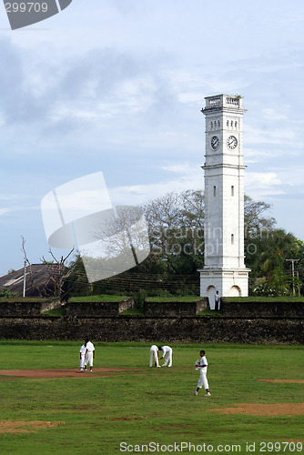 Image of White clock tower