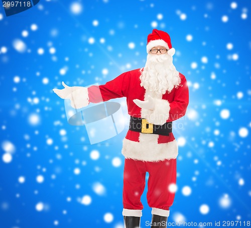 Image of man in costume of santa claus