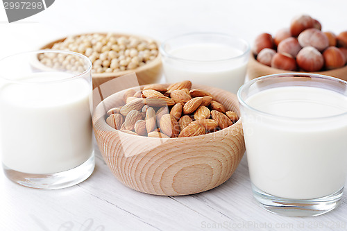 Image of different vegan milk