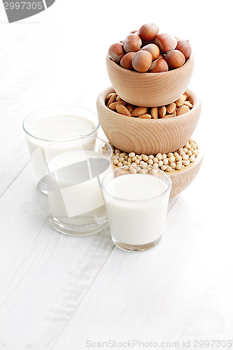 Image of different vegan milk