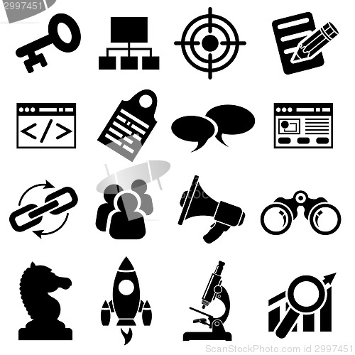 Image of SEO Business Icon Set