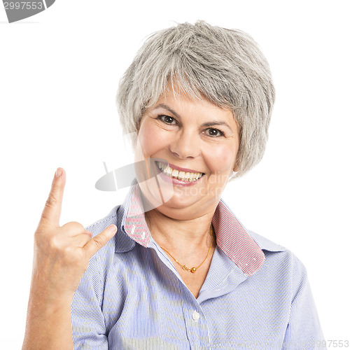 Image of Funny elderly woman 
