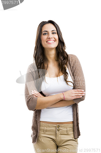 Image of Beautiful woman smiling