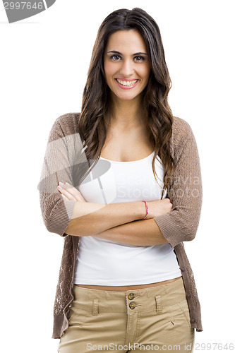 Image of Beautiful woman smiling